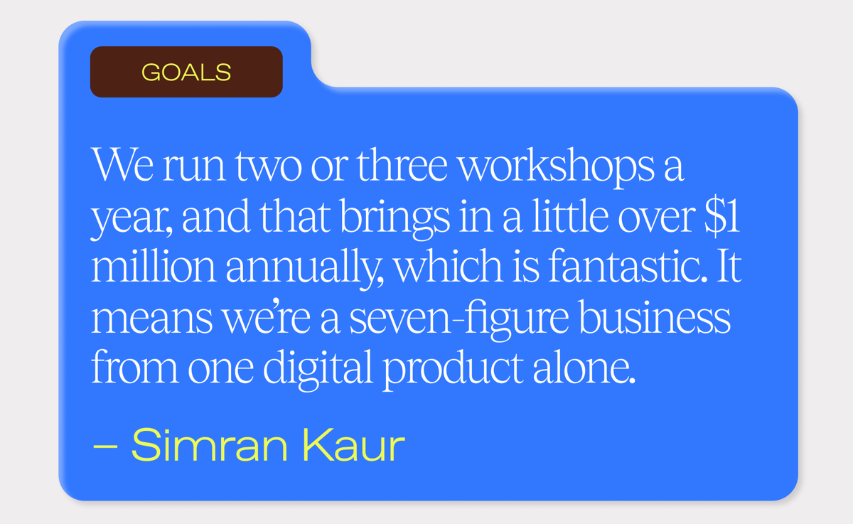 A quote graphic highlight from Simran's blog